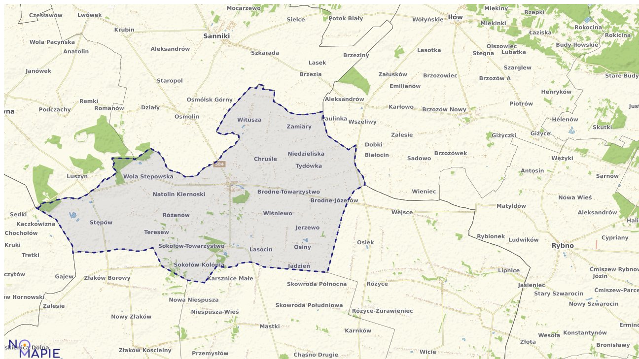 Mapa wyborów do sejmu Kiernozia